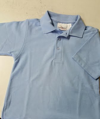 Short Sleeve Lt. Blue Polo - Stitchworks